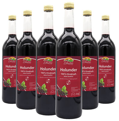 Bleichhof Holundersaft   100% Direktsaft, OHNE Zuckerzusatz, 6er Pack (6x 0,72l)
