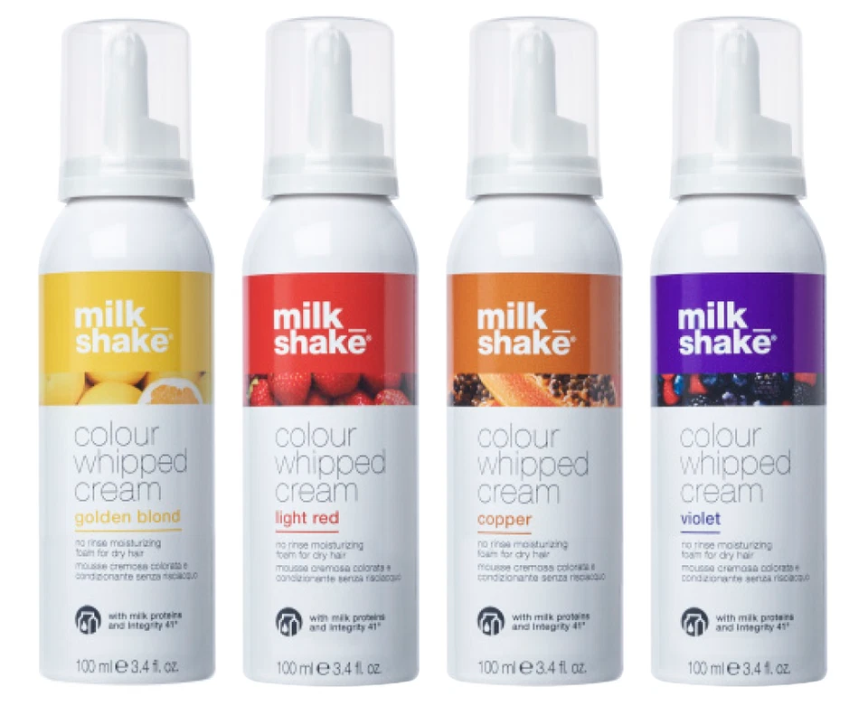Milk Shake Colour Whipped Cream No Rinse Foam/ Mousse- Various shades 100ml