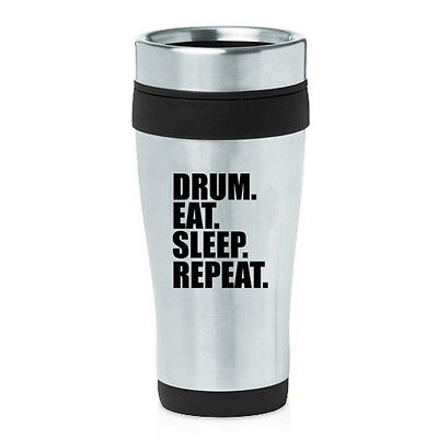 Mug De Voyage Isotherne 16 Oz (~470ml) En Acier Inox - Design "Dance Eat Sleep Repeat"
