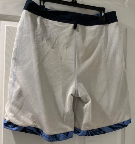 Nautica Navy & Blue Patterned Swim Trunks Bathing Suit Men's Size 32W EUC - Picture 6 of 6