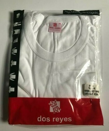 New 90's Vintage DOS REYES Soft 100% Cotton Crew Neck s/s Tee T-shirt sz L