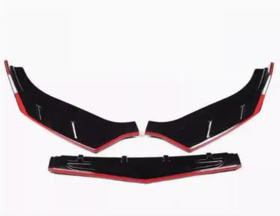 For 20-22 ROEWE I6MAX Ei6MAX Sedan Black Red Front Bumper Lip Spoiler A Style