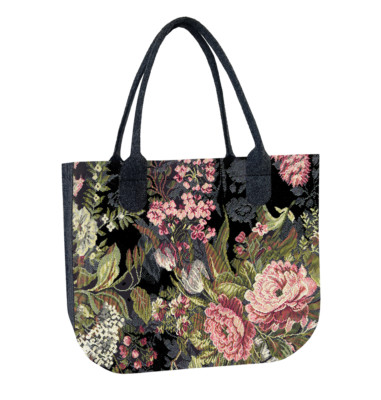 Praktische Filztasche LADY XL Anthrazit mit Muster  Modisch und funktional.