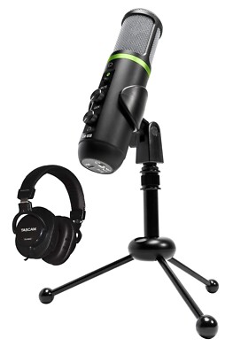 Mackie EM-USB EleMent Series, USB Condenser Microphone + Tascam TH-MX2 Headphone