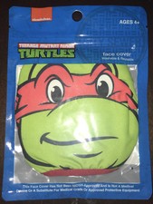 NWT Teenage Mutant Ninja Turtle Raphael Red Face Mask Covering