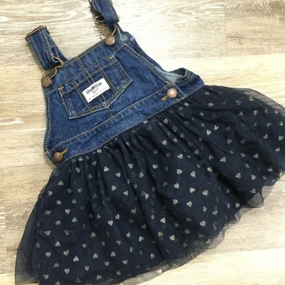 oshkosh denim tulle dress