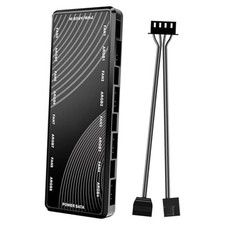 ARGB PWM PC Fan Hub, 8 Port hub Addressable 5V-3PIN ARGB 12V 4PIN 8 bit fan hub