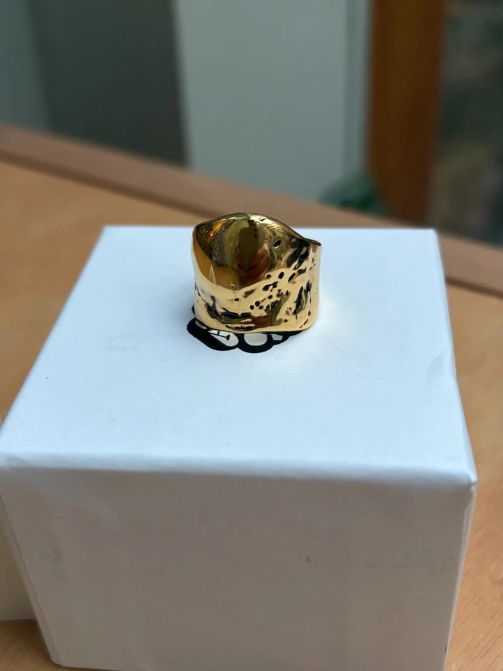 Alexander Mcqueen Gold Colored Ring (US 8 / IT 17) - Image 2 of 4