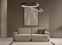 Eleganter 3-Sitzer Beiges Wohnzimmer Sofa LuxuriöSe Textil Couch