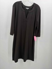 Pre-Owned Mary Square Black Size Large Short Long Sleeve Dress