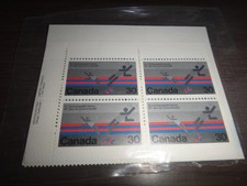 canada set of 4 inscription corner blocks of 4 scott #758 mint never hinged