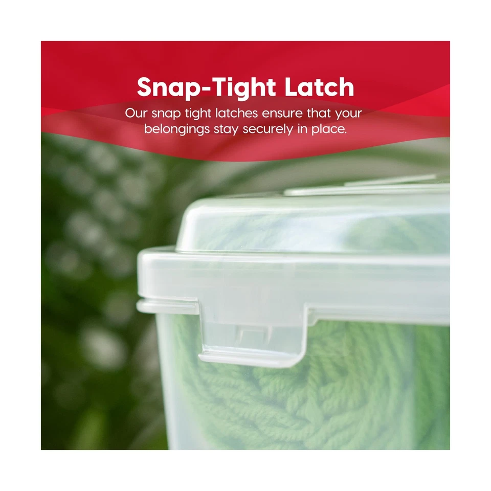 IRIS USA Board Game Storage Craft Organizer Box with Snap-Tight Latch Lid, 6-... - Image 4 of 4