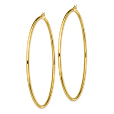 Silver Gold-Tone Polished 2.5x80mm Hoop Earrings QE13157