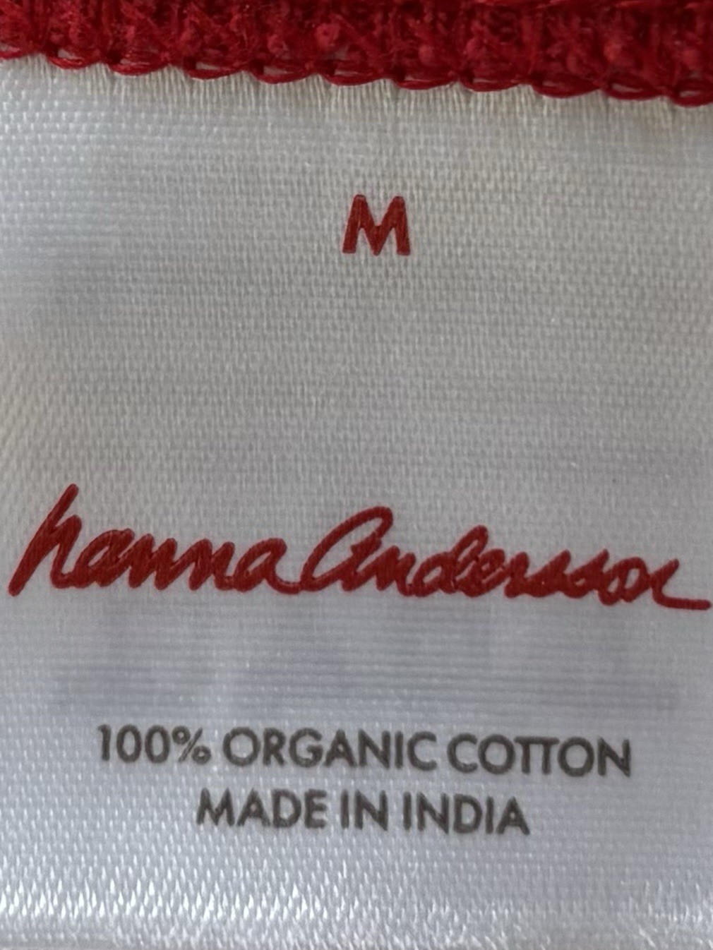 Hanna Andersson Pajama Top M Women's Pink Red Heart Organic Cotton image 4