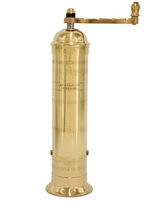 Alexander Home Original Greek Pepper Mill, 10-Inch Brass