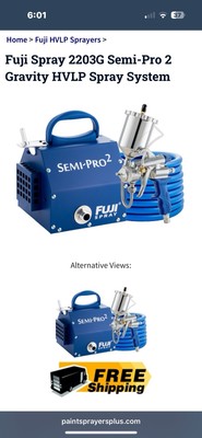 Fuji 2203G Semi-PRO 2 Gravity HVLP Spray System