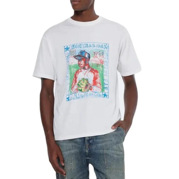 Scotch - Soda Baseball Artwork Relaxed Fit Tee White XXL 6790₽