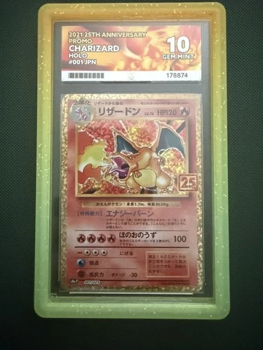 Charizard 001/025 Japanese- 2021 25th Anniversary Promo - ACE Gem Mint 10