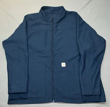 Carhartt Men’s Black Modern Fit Bonded Zip Jacket Rugged Flex Size 2XL