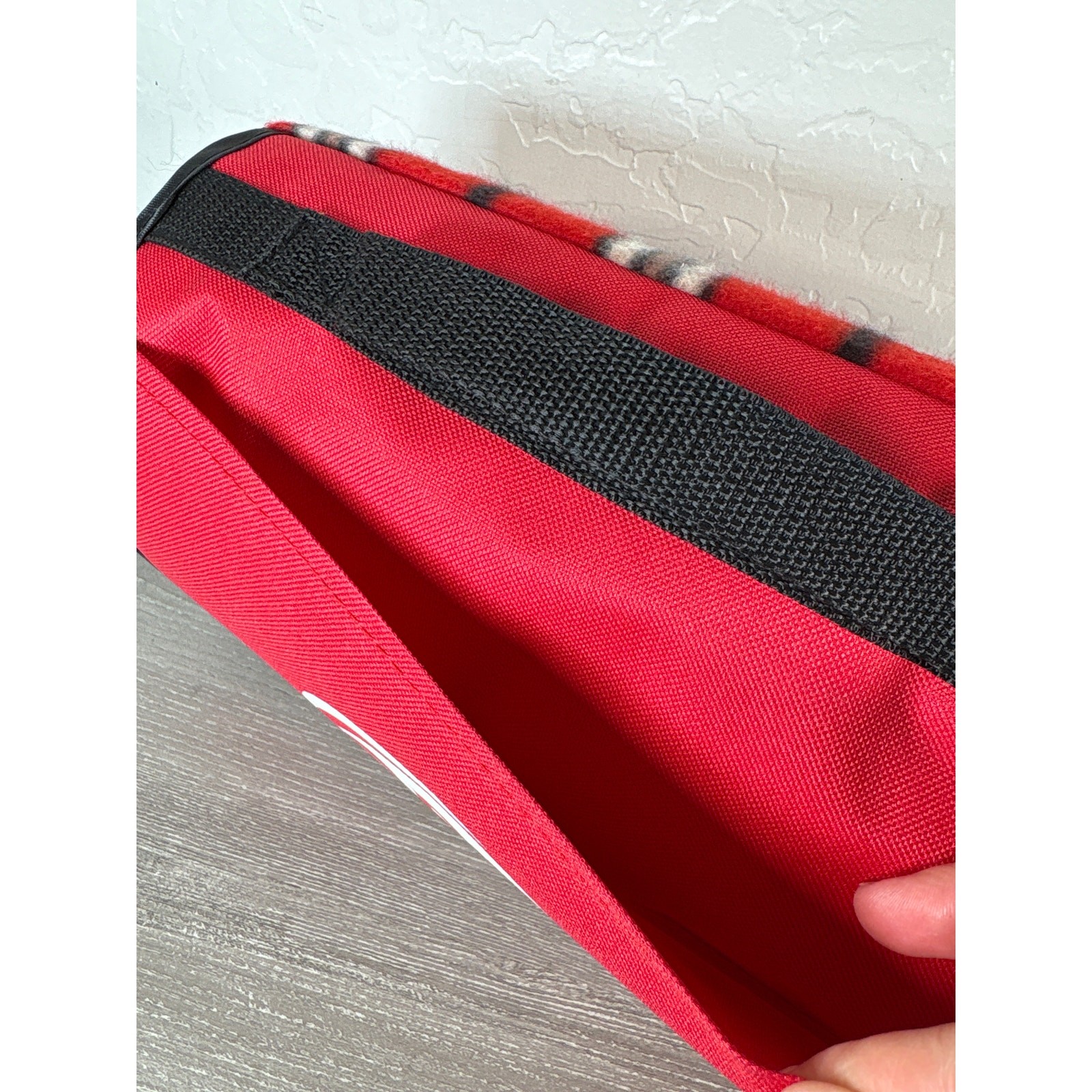 Dr. Pepper Red Black Plaid Picnic roll up Blanket with Handle and Pocket