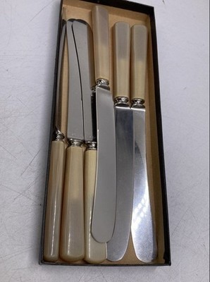 Sheffield Stainless Steel Table Cutlery Dessert Spreader Butter Knives In Box