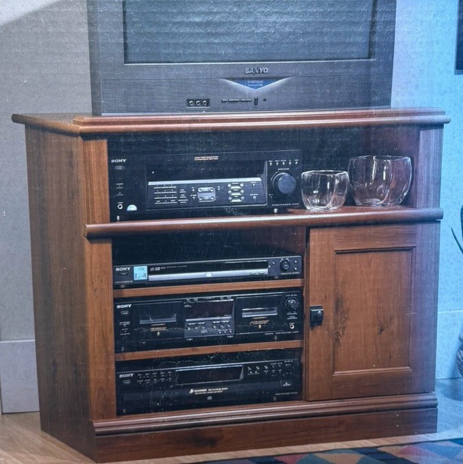 Tv Media Cabinet Cherry Finish