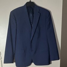 Lauren Ralph Lauren Men s Blue Blazer 42R Slim Single-Breasted Flat Fr 100 Wool