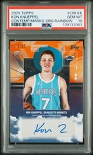 2025 TOPPS CONTEMPORARY MARKS ORANGE RAINBOW #CM-KK KON KNUEPPEL 13/25 PSA 10