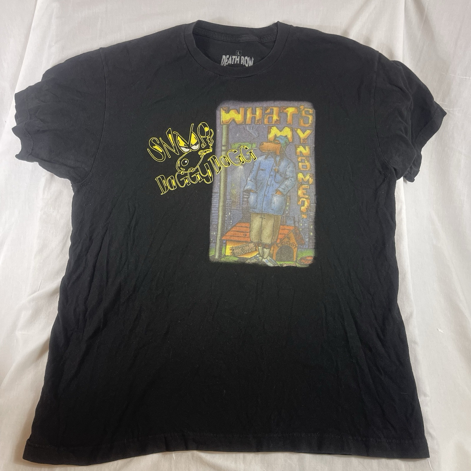 FILA Camicia disco Death Row nuova con etichette tema caldo " Snoop Doggy Dogg "