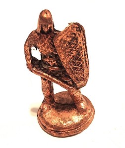 Pewter Chess Piece - Copper Soldier Pawn 1.5" tall