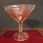 Pink Anchor Hocking Manhattan Martini Glass Depression Glass 1930s VINTAGE EUC