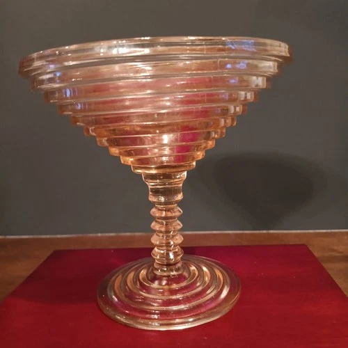 Pink Anchor Hocking Manhattan Martini Glass Depression Glass 1930s VINTAGE EUC