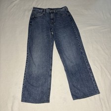 Aeropostale Wide Leg Jeans Women 4 Reg Blue High Waisted MTMLPK1 07/2023