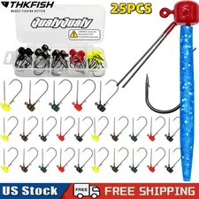 25PCS Reaction Tackle Ned Rig Tungsten Jig Heads Mushroom Head Shroom Jigs Hooks