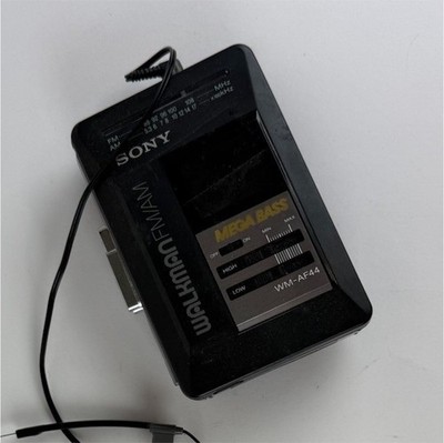 Sony Walkman WM-AF44 Portable Cassette Player Mega Bass FM/AM Belt