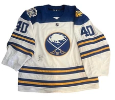 Robin Lehner 2018 WINTER CLASSIC Game Worn Used Buffalo Sabres Hockey Jersey
