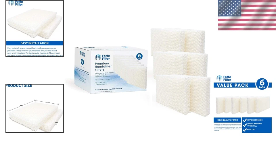 Compatible Filters for Vornado MD10001 MD1-0001 - 6 Pack - Image 2 of 4