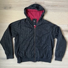 ATTICUS Brand Zip Up Hooded Windbreaker Black Red Y2K Blink182 Rare Men’s *Z12