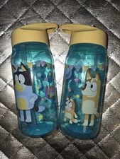 Zak! Bluey Sip Water Bottle w/Carry Loop Sip Bottles 16 Oz Lot Of 2
