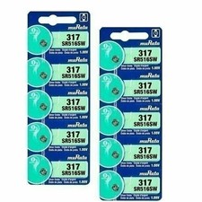 10 Sony Silver Oxide 317 1.55V Batteries