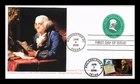 US COVER BENJAMIN FRANKLIN POSTAL STATIONERY FDC COMBO DUAL CANCEL GG CACHET