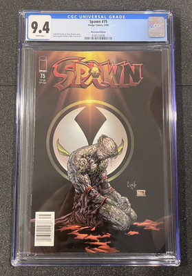 Spawn #75,  Newsstand Variant, Hard to Find in grade, CGC 9.4 White Pages