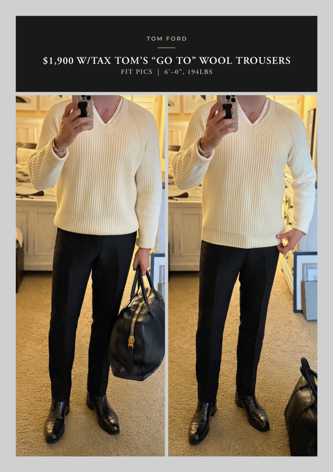 Best Dressed Rare $1,900 w/tax Tom's Personal Favorite Coveted Black Pants