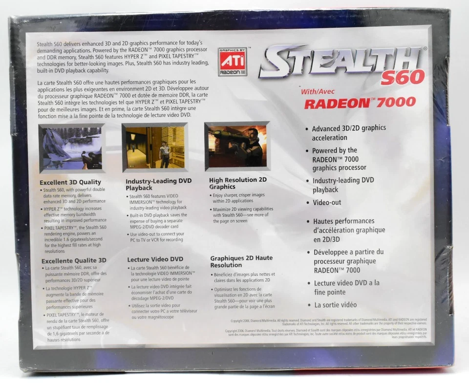 Diamond Stealth S60 Radeon 7000 64MB PCI Graphics Card S60PCI64 - Factory Sealed - Image 3 of 4