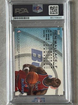 1996-97 Fleer Ben Wallace Rookie RC On Card Auto #268 PSA/DNA