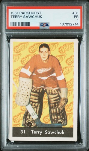 Terry Sawchuk #31 1961 Parkhurst card