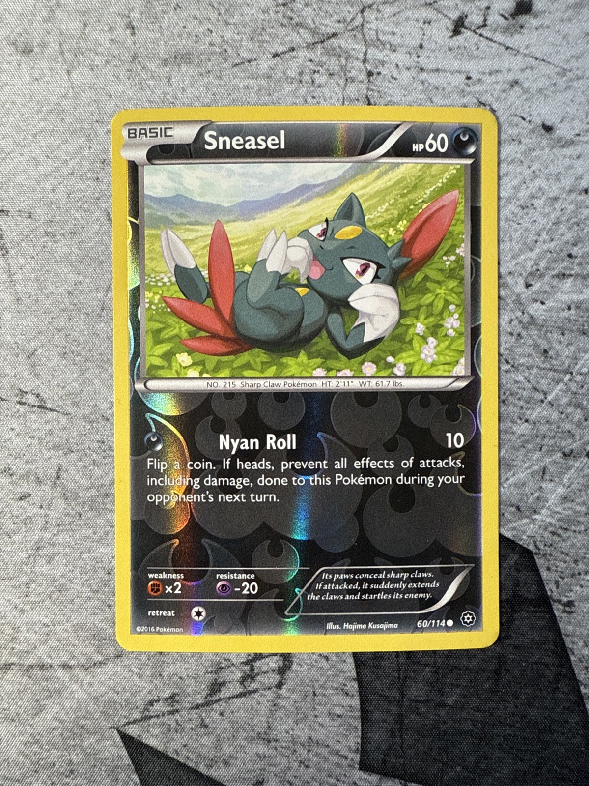 Pokemon - Sneasel - (60/114) - XY Steam Siege - Reverse Holo - NM/M