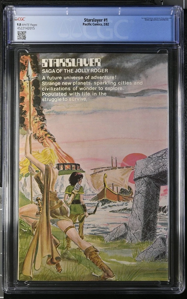 Starslayer (1982) #1 CGC NM/M 9.8 White Pages 1st Appearance! PC comics 1982 - image 2 of 2