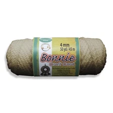 Pepperell Bonnie Macrame Craft Cord 4mmX50yd-Pearl (Beige)