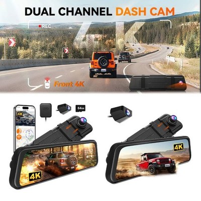 WOLFBOX M40/M40Lite 10'' Dash Camera 4K Front and Rear Dash Cam Built-In GPS NEW